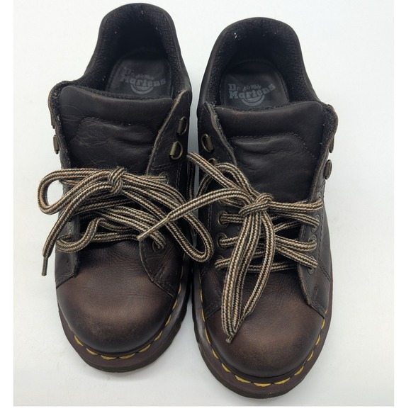 Dr Martens 8312 Mens Shoes Sz 6 Brown Leather Lace Up Chunky Platform Shoes - Picture 12 of 15